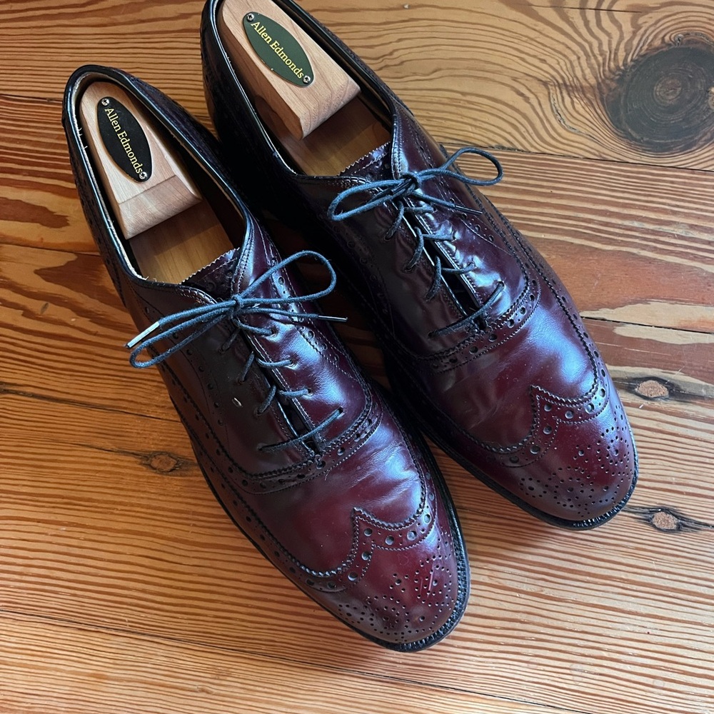 Johnston and Murphy Broge/Oxford in Blood Red